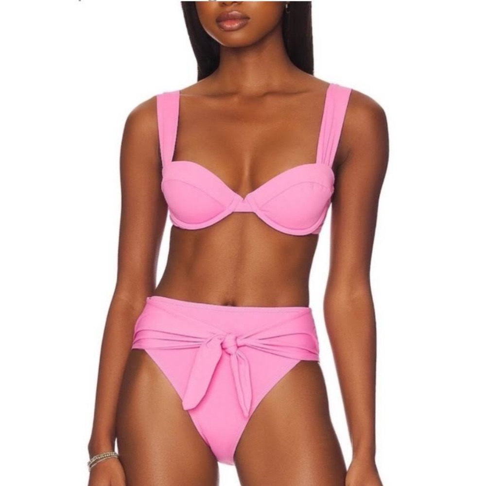 (top & bottom) WeWoreWhat 👙 pink bikini